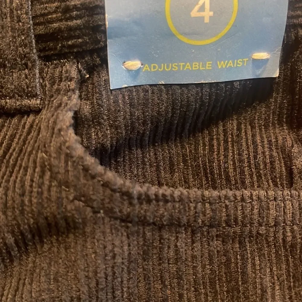 Gymboree black corduroyed pants  Size 4 NWT Black